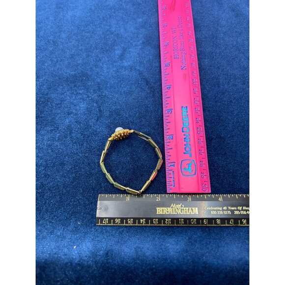 Vintage Gold Opal & Diamond Bracelet - Picture 8 of 8